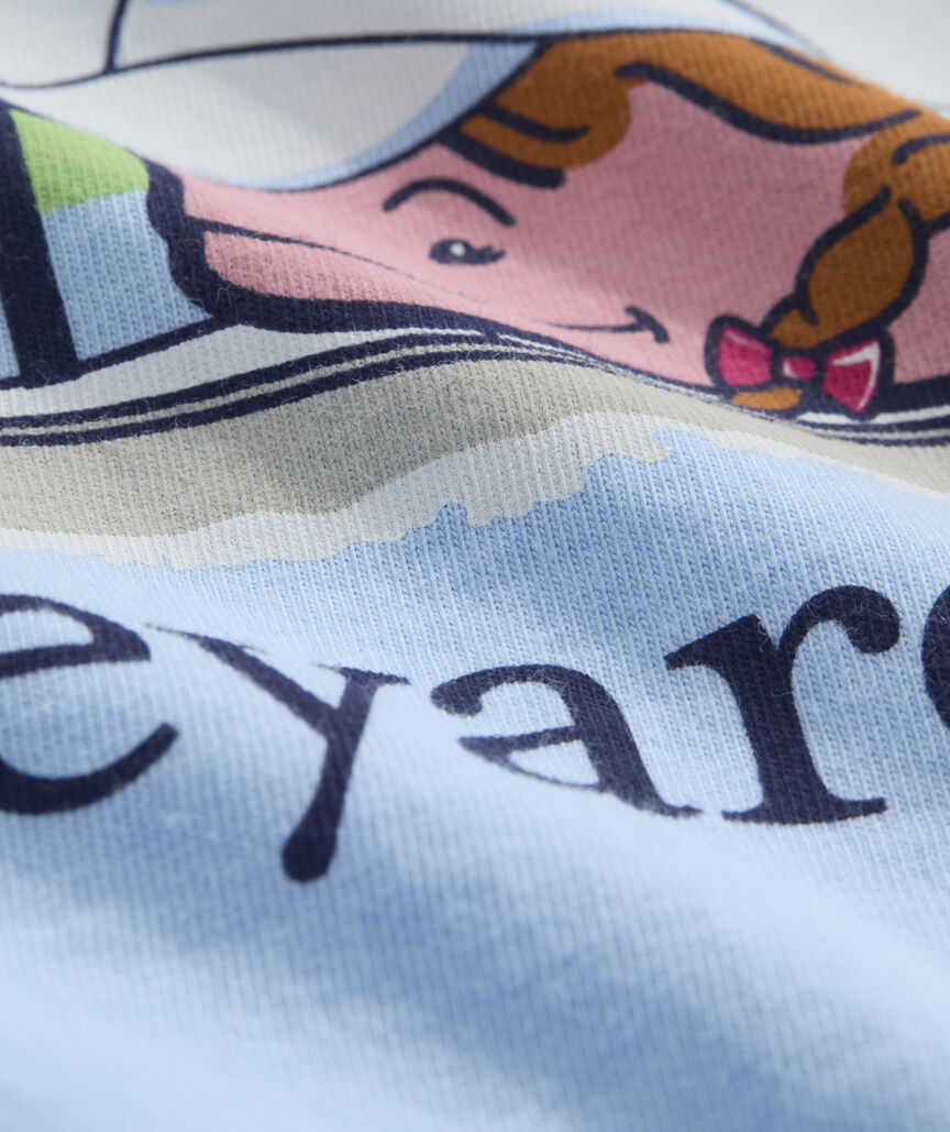 Girls' Opti Sailor Whale Short-Sleeve Pocket Tee