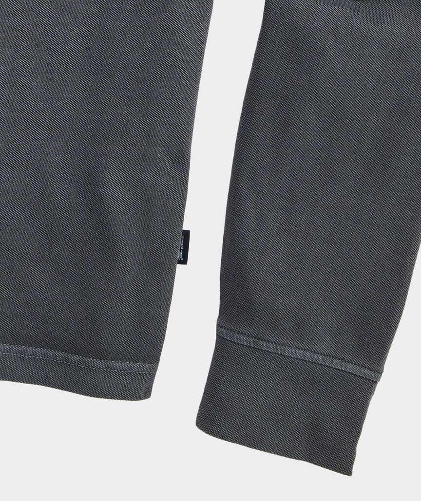Lived-In Long-Sleeve Pique Polo