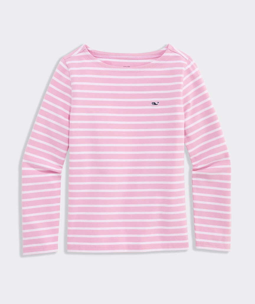 Girls Jersey Boatneck Long-Sleeve Tee
