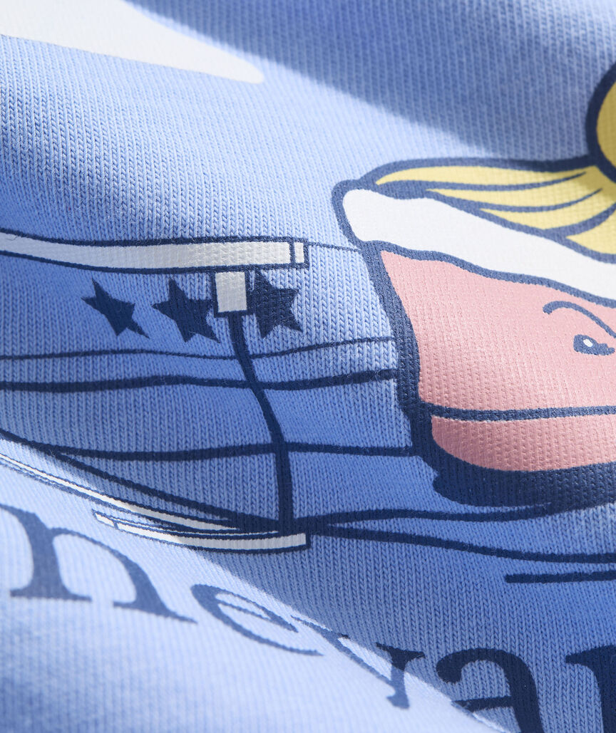 Girls' Track & Field Whale Short-Sleeve Pocket Tee