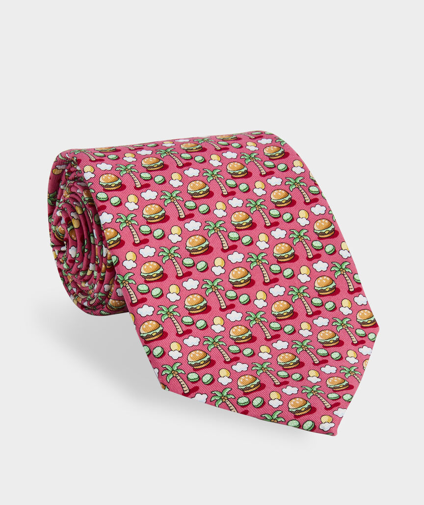 Paradise Burger Silk Tie