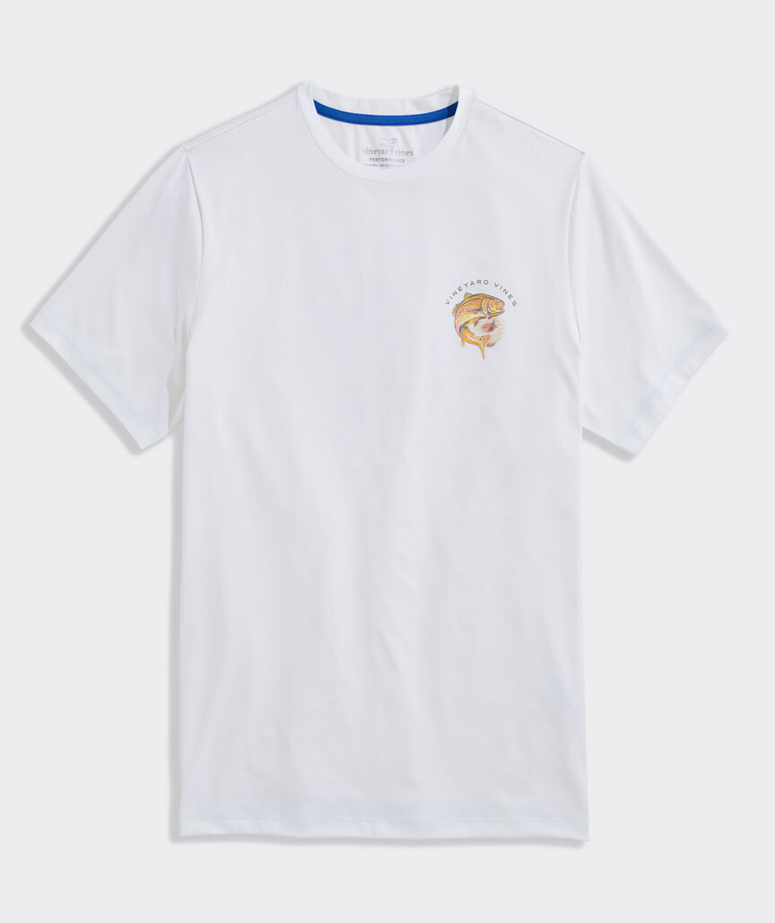 Performance Painted Fish Short-Sleeve Harbor Tee