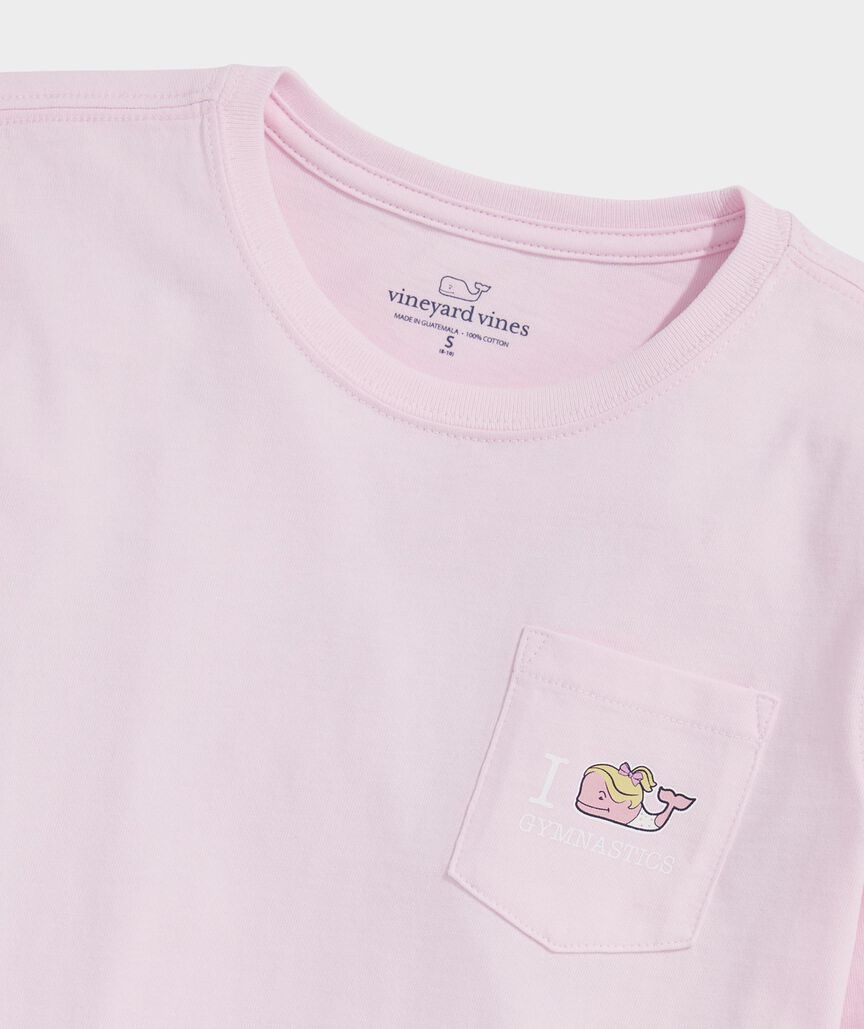 Girls' I Whale Gymnastics Long-Sleeve Pocket Tee