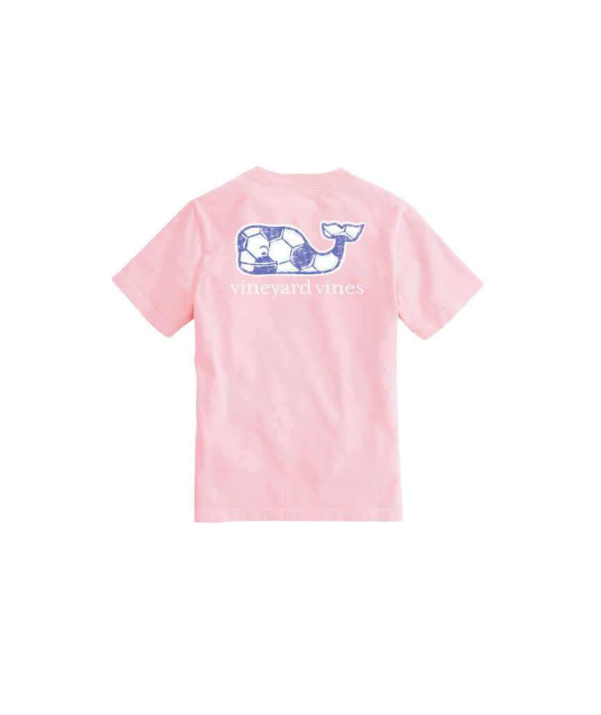 OUTLET Girls' Sketched Soccer Whale Short-Sleeve Pocket Tee