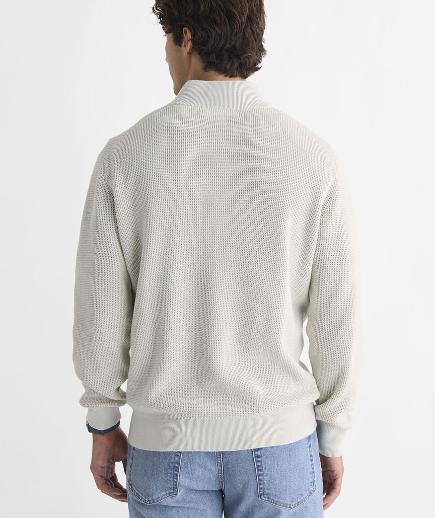 Garment-Dyed Beach Waffle Quarter-Zip