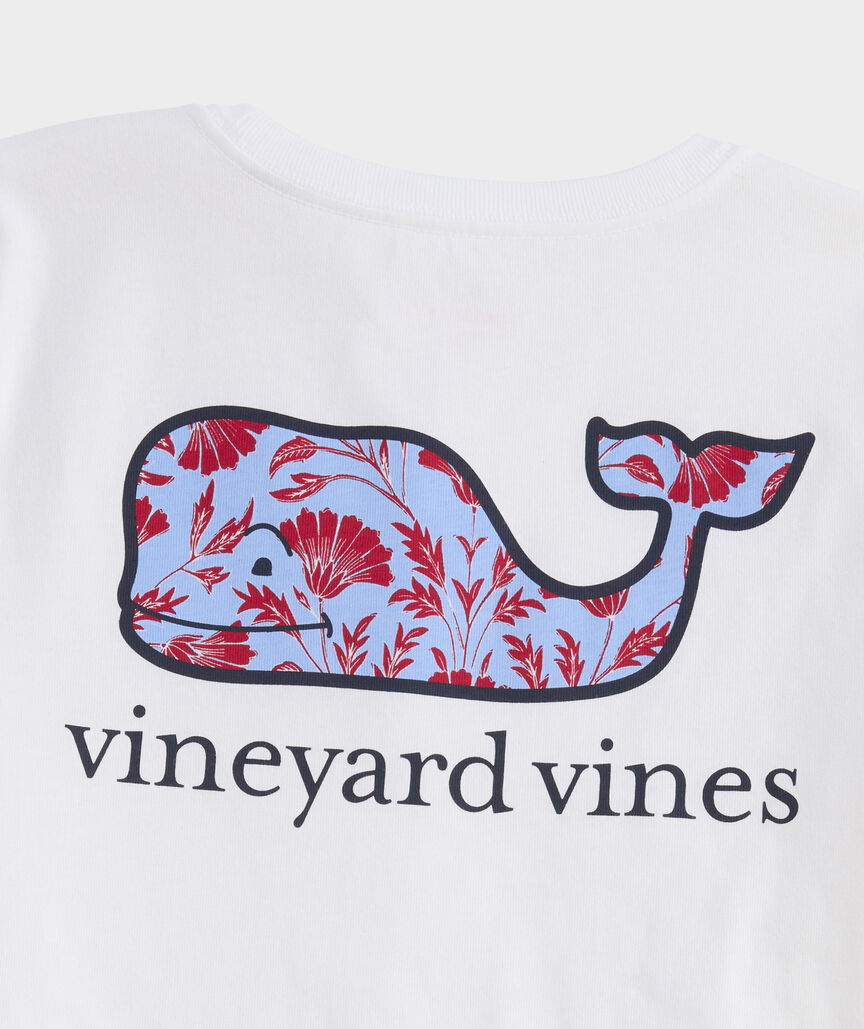 Girls' Harper Floral Whale Fill Short-Sleeve Pocket Tee