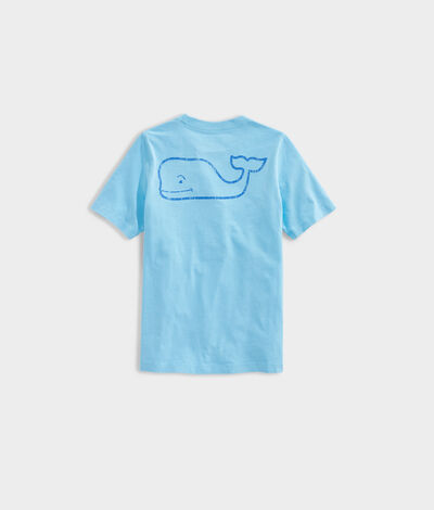 casual wear outfits for twins and siblings, light blue whale tee