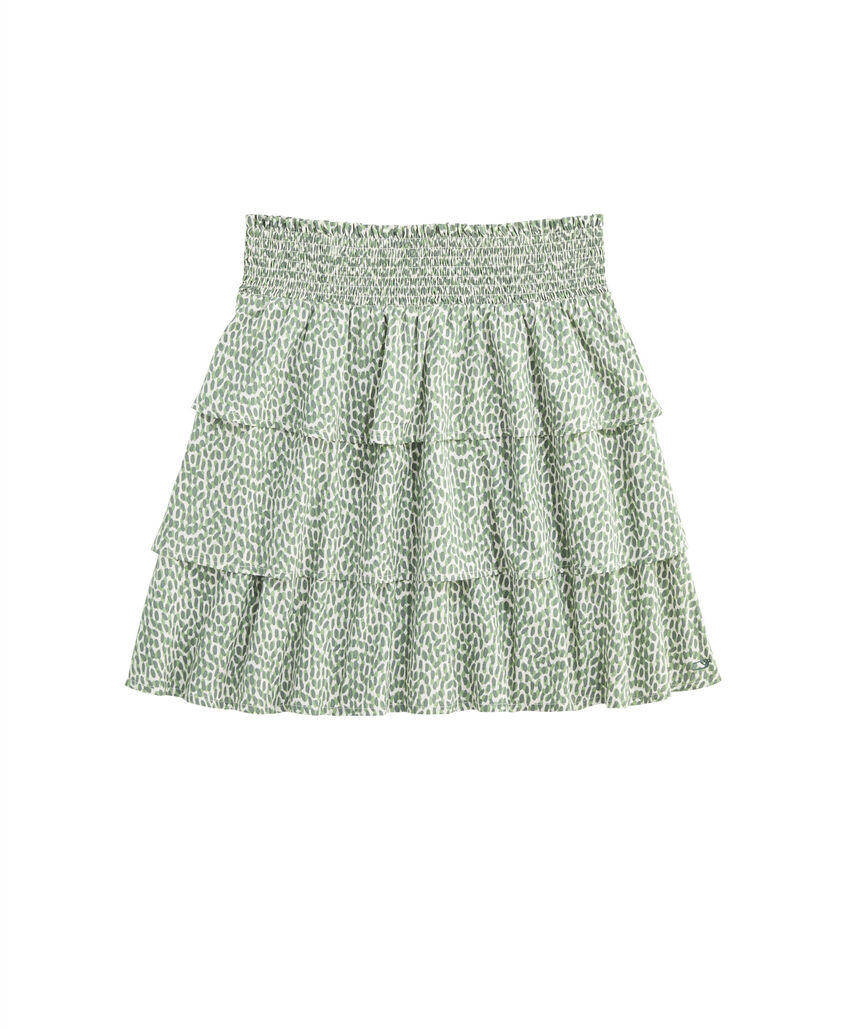 OUTLET Women's Printed Pull-On Ruffle Skirt