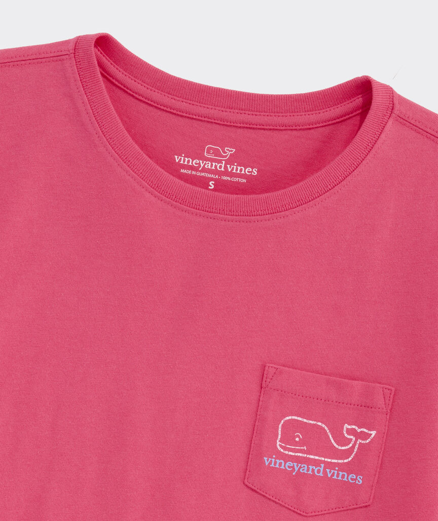 Women's Two-Toned Vintage Whale Short-Sleeve Pocket Tee