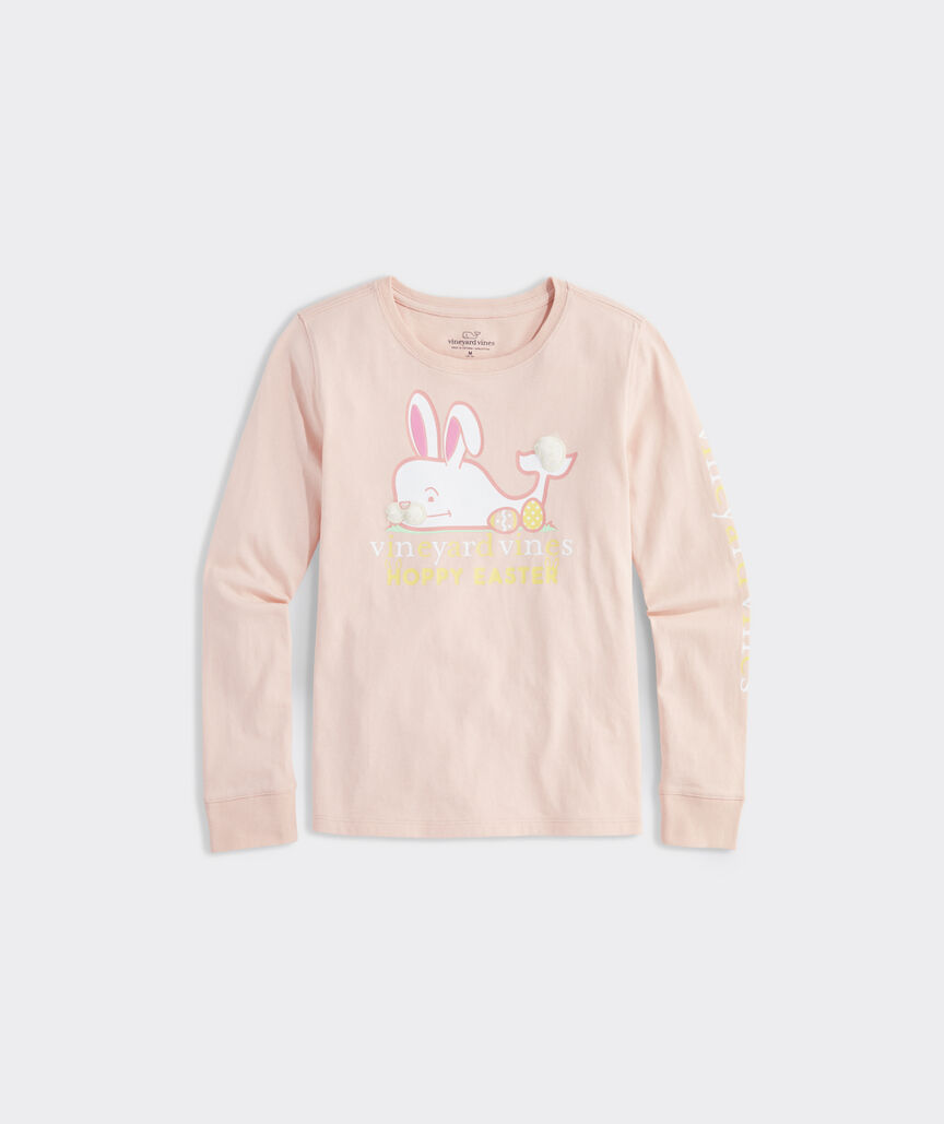 Girls' Fuzzy Easter Bunny Long-Sleeve Tee