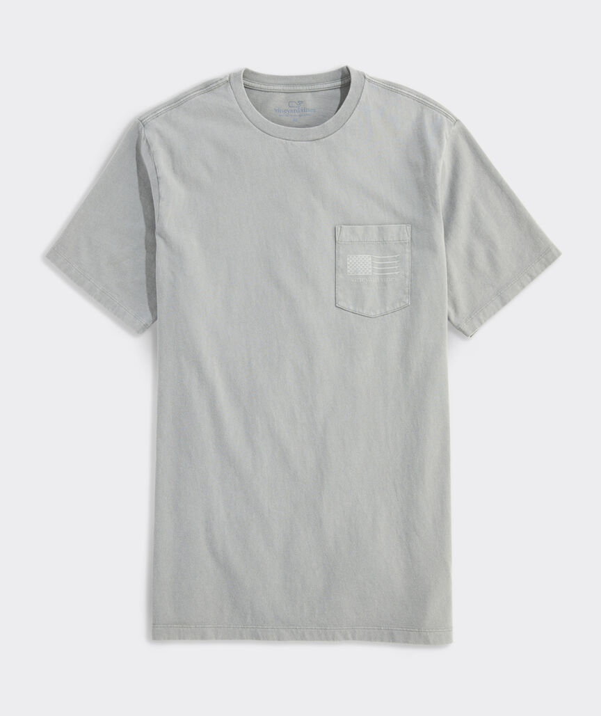 Drift Dye Tonal Flag Short-Sleeve Pocket Tee
