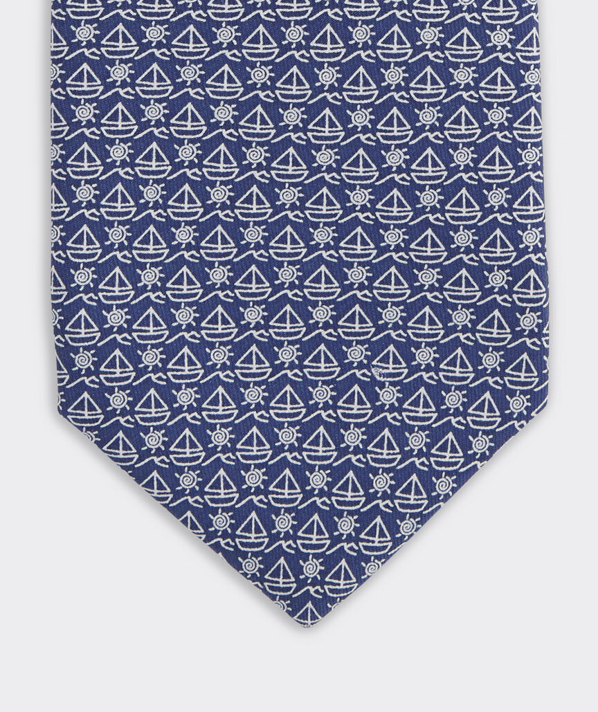 Simple Sailboat Silk Tie