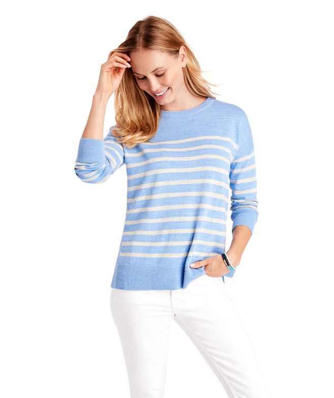 Shop Relaxed Striped Cotton Sweater at vineyard vines