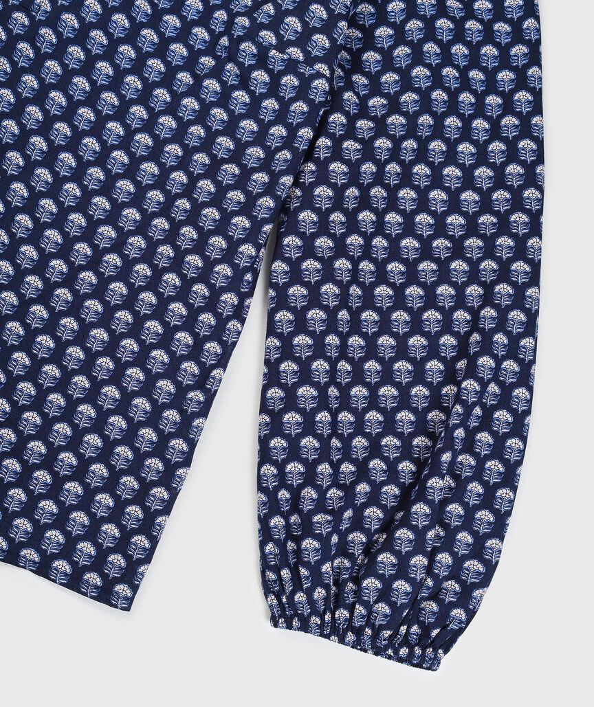OUTLET Long-Sleeve Printed Popover Top