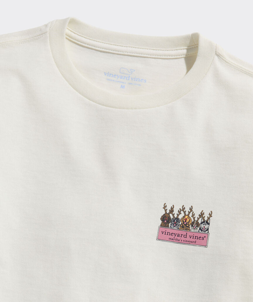 Boys' Reindeer Pups Logo Box Long-Sleeve Tee