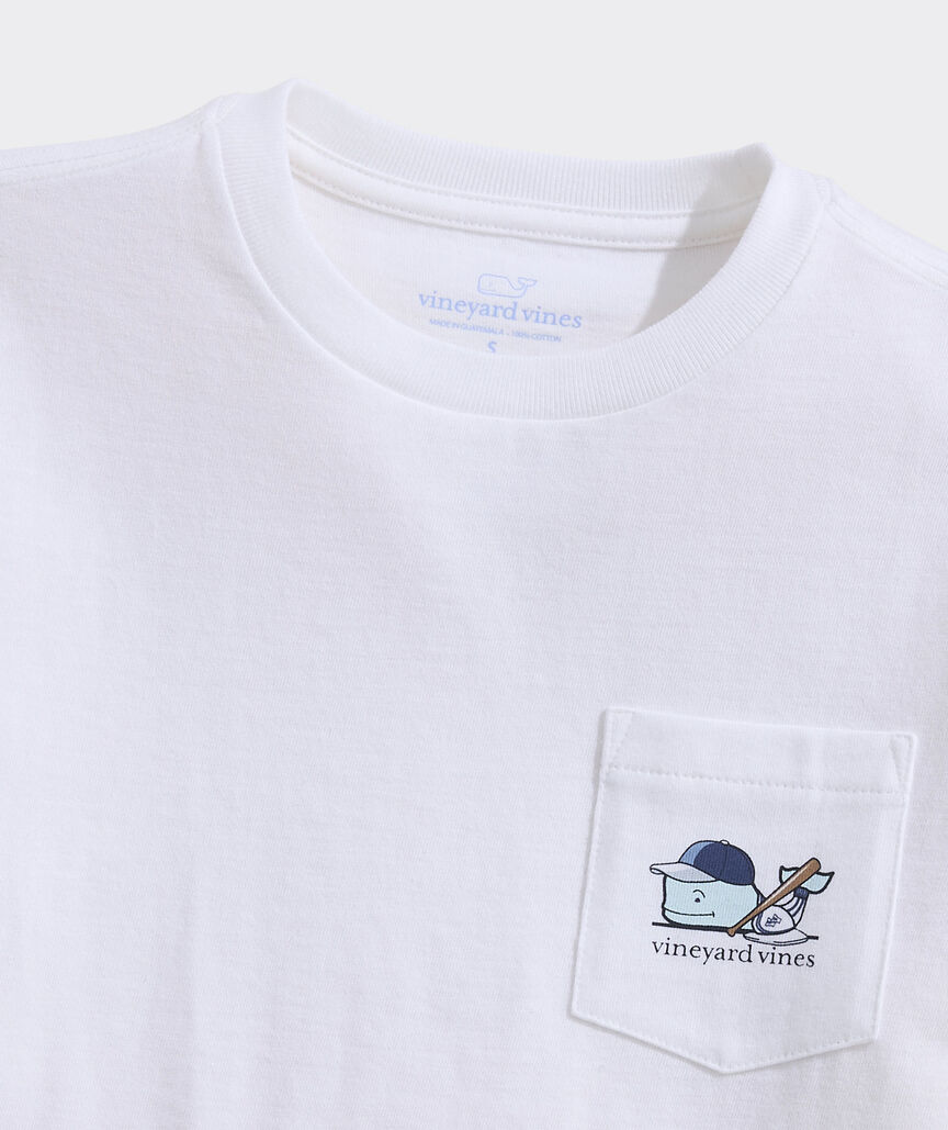 Boys' Blue Baseball Whale Short-Sleeve Pocket Tee