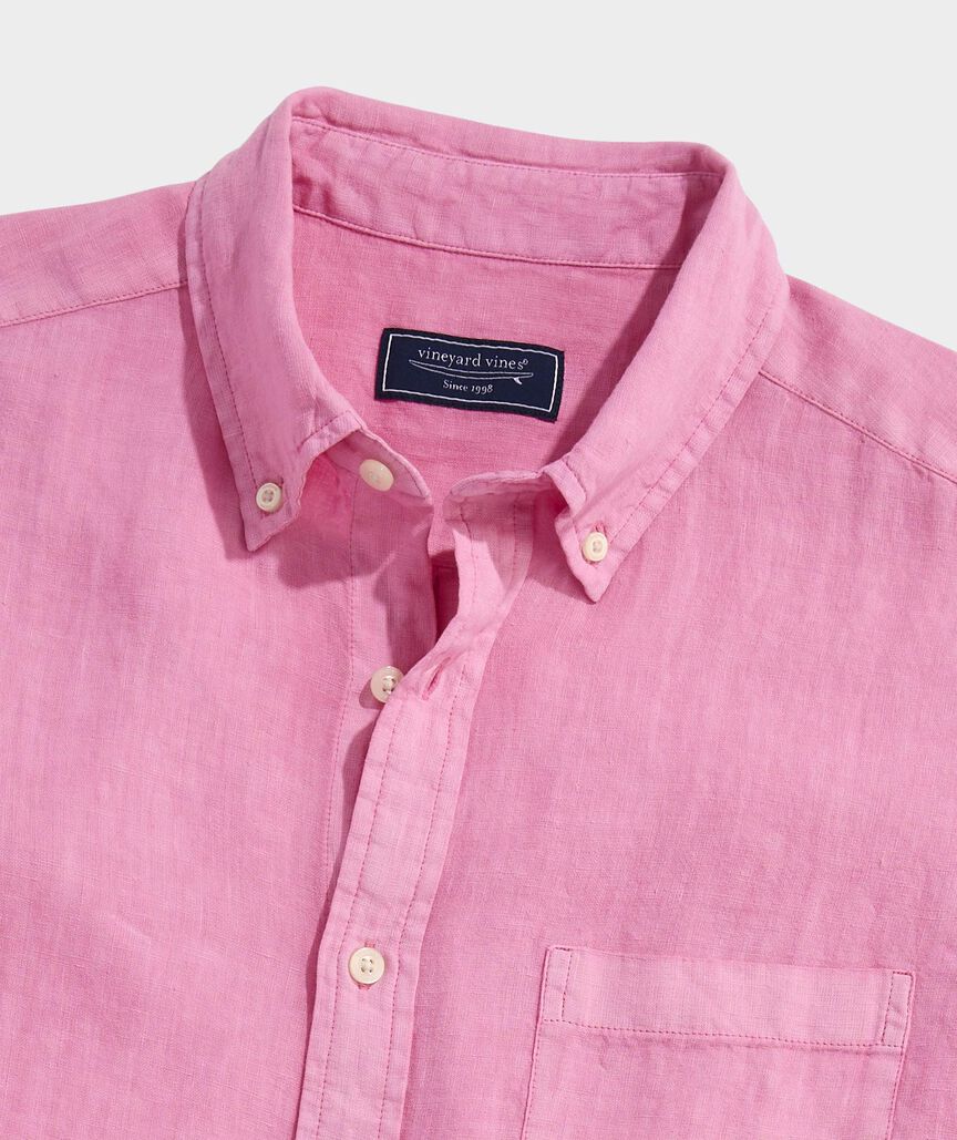 Surfside Solid Linen Short-Sleeve Shirt