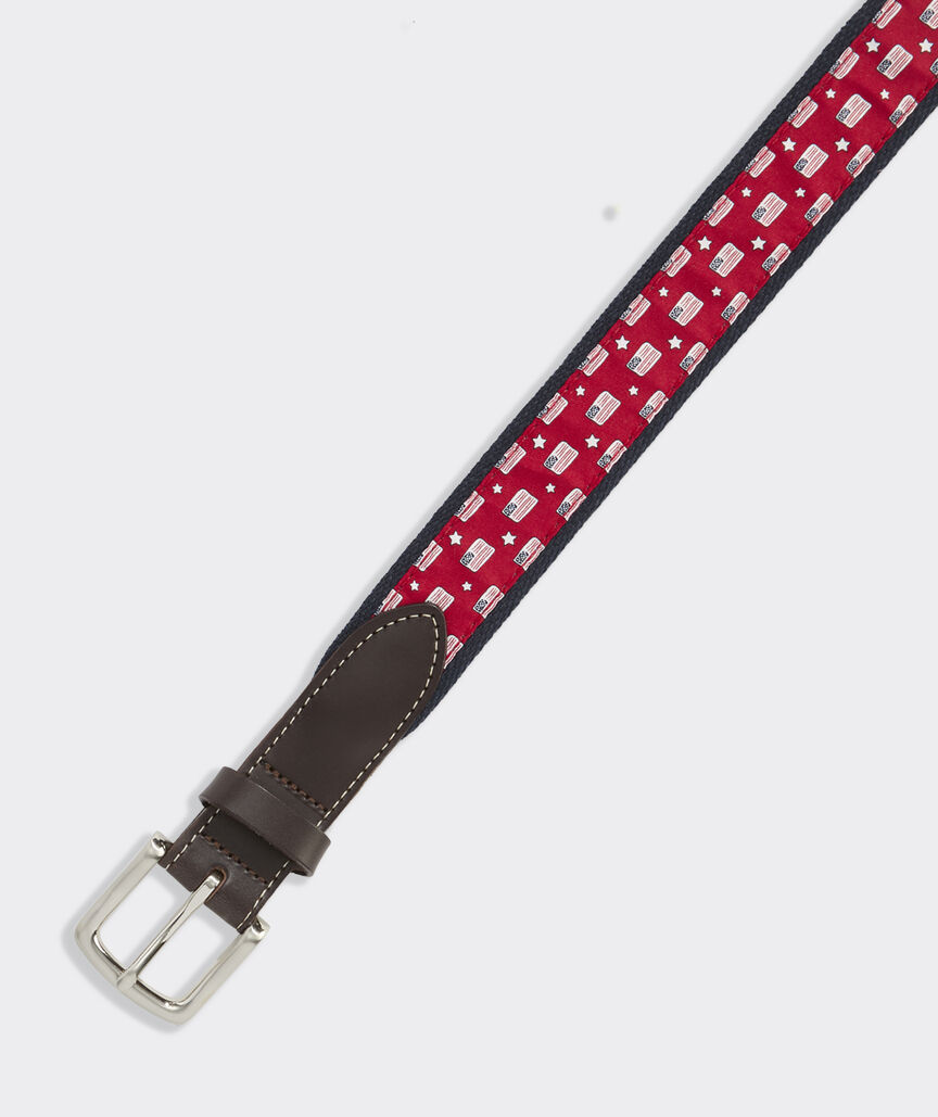 Flags & Stars Canvas Club Belt