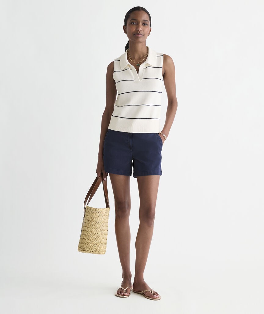 Katie Cotton Polo Sweater Tank