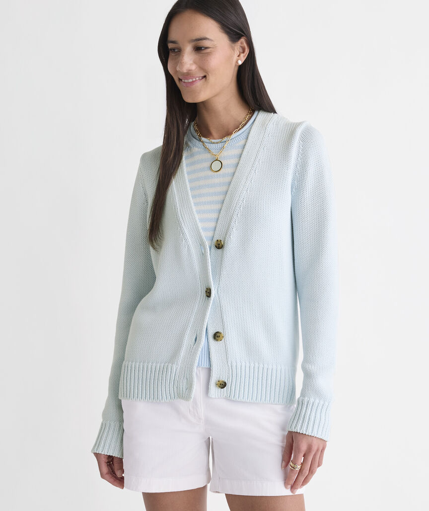 Katie Cotton Garment-Dyed Cardigan