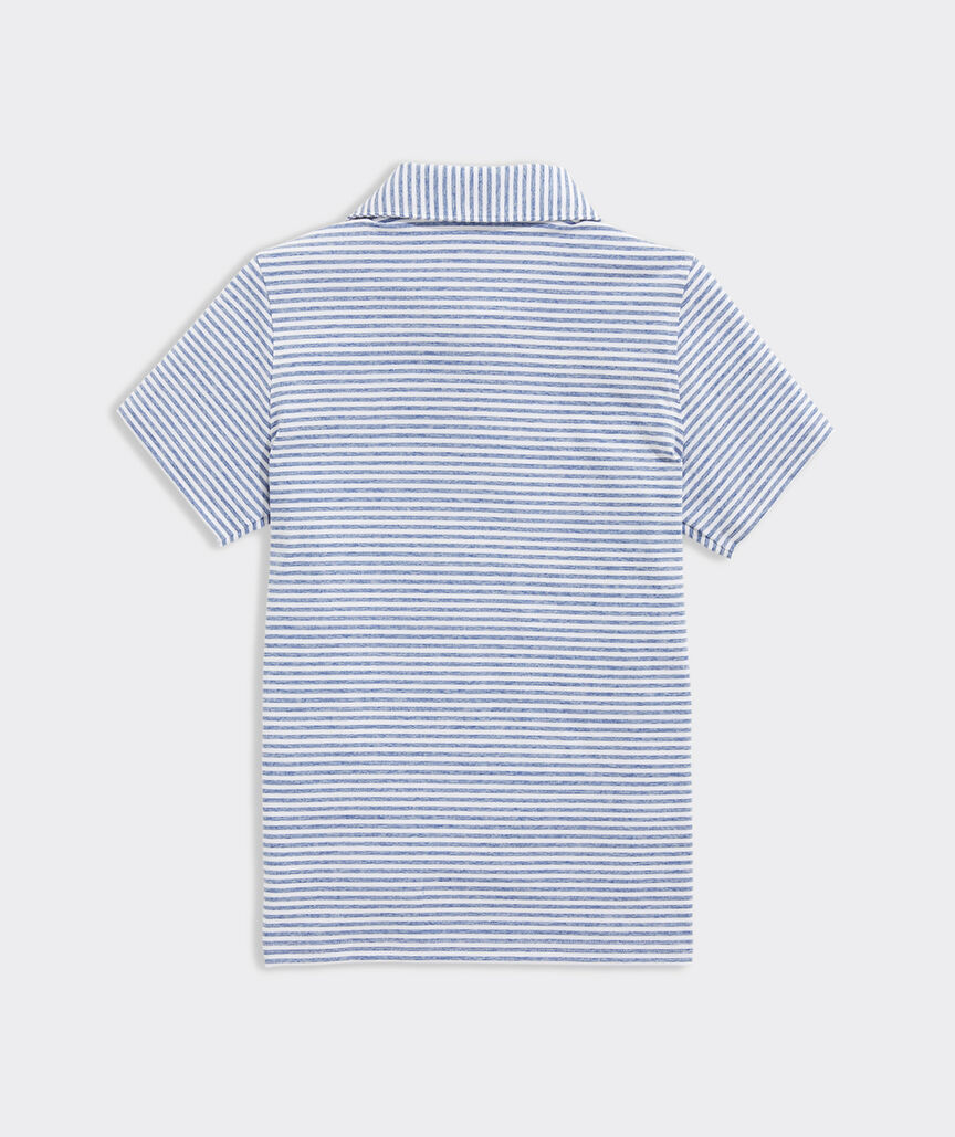 Boys' Heathered Winstead Stripe Sankaty Performance Polo