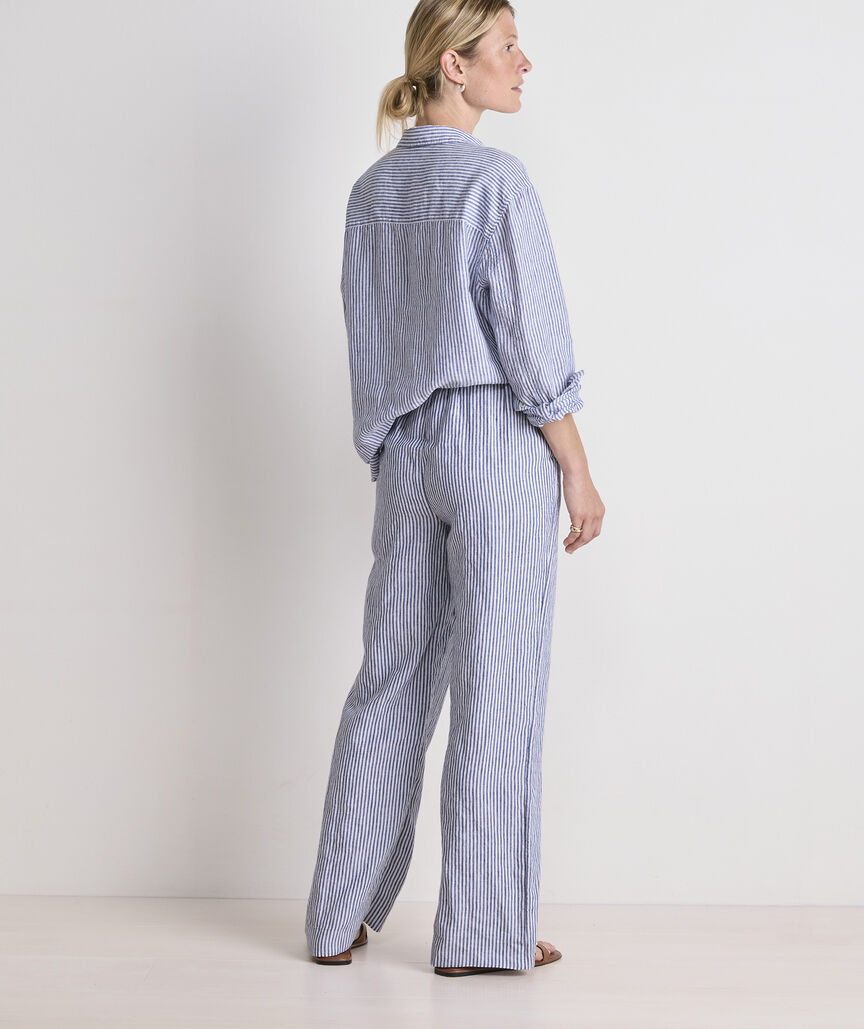 Tie-Waist Linen Pants