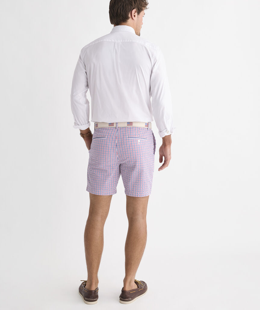 7 Inch Gingham Seersucker Chilmark Chino Shorts