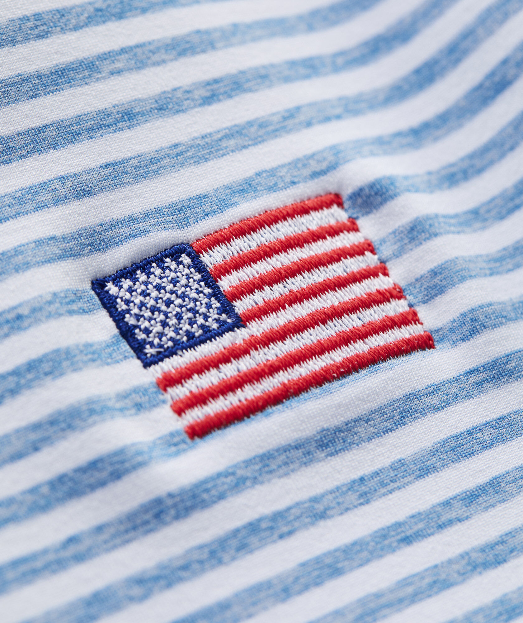 American Flag Performance Winstead Stripe Sankaty Polo