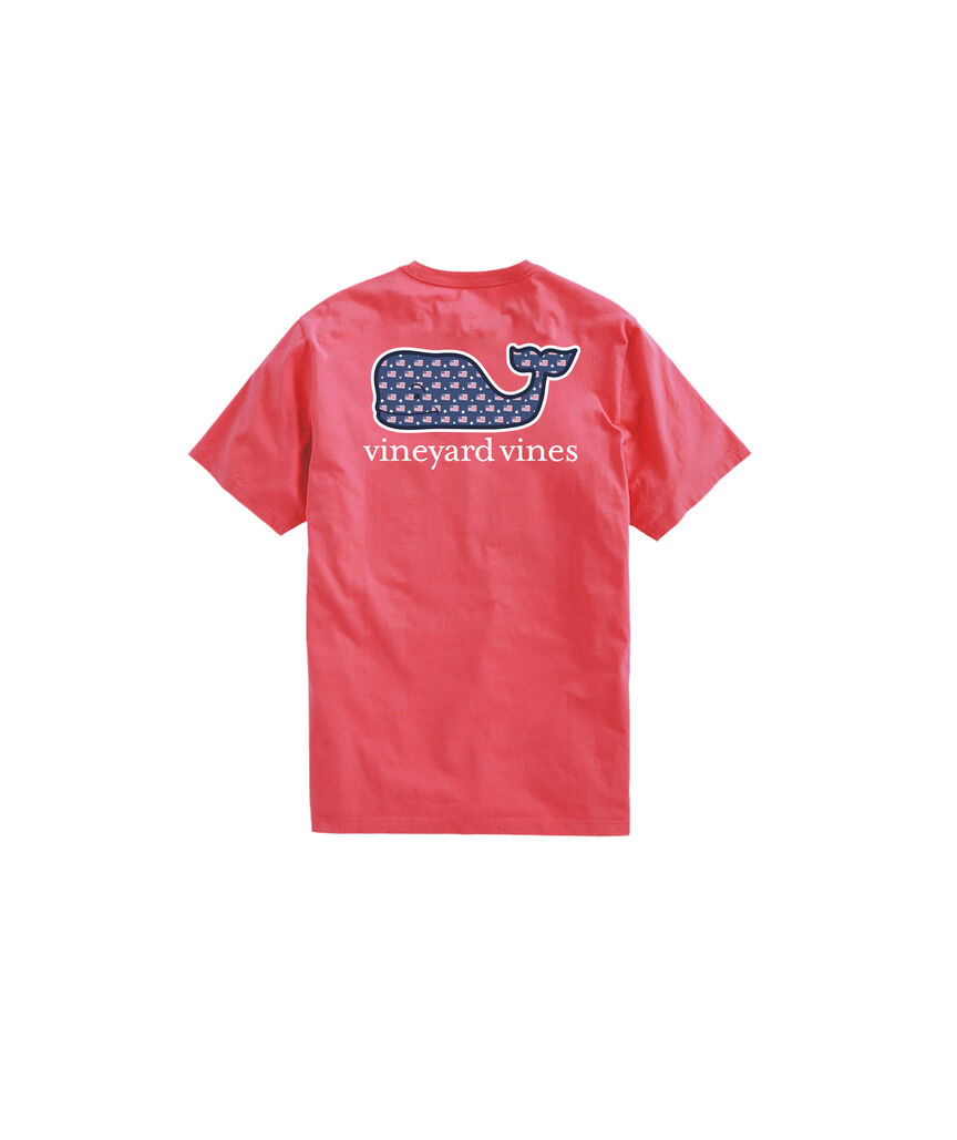 OUTLET Boys' Flags & Stars Whale Short-Sleeve Pocket Tee