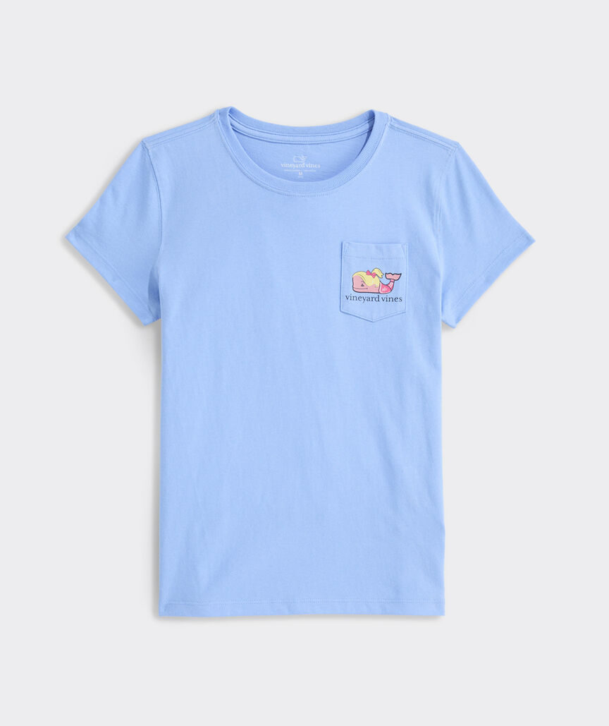 Girls' Glitter Softball Whale Short-Sleeve Pocket Tee