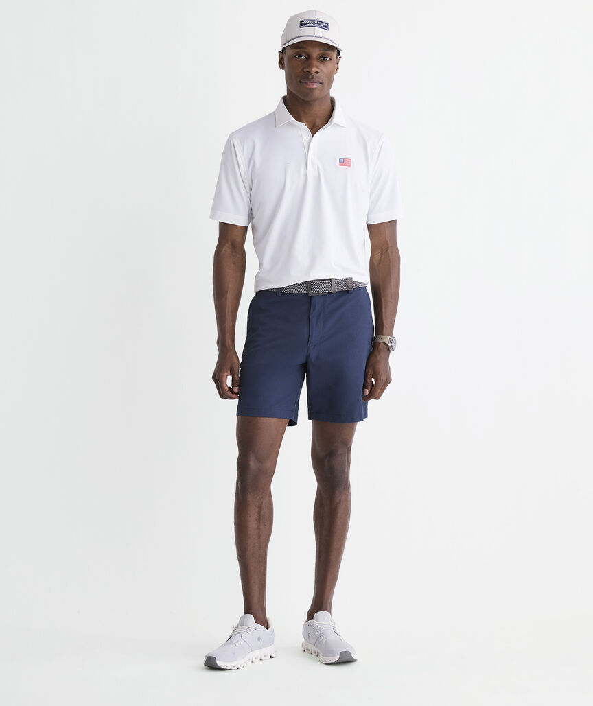 Performance American Flag Solid Sankaty Polo