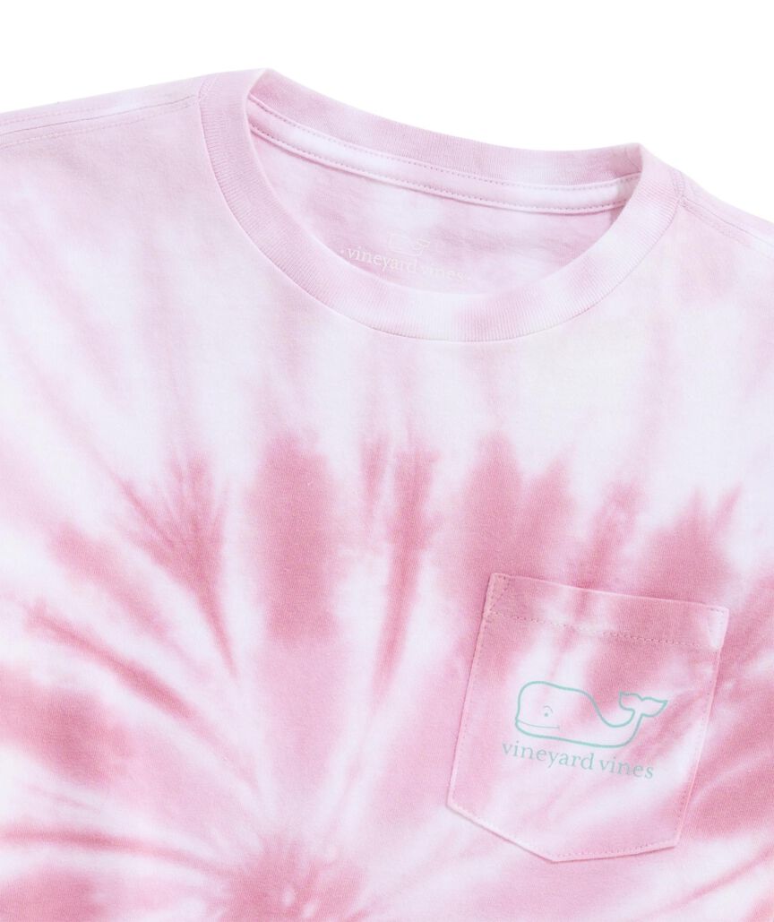 OUTLET Girls' Vintage Whale Tie-Dye Short-Sleeve Pocket Tee