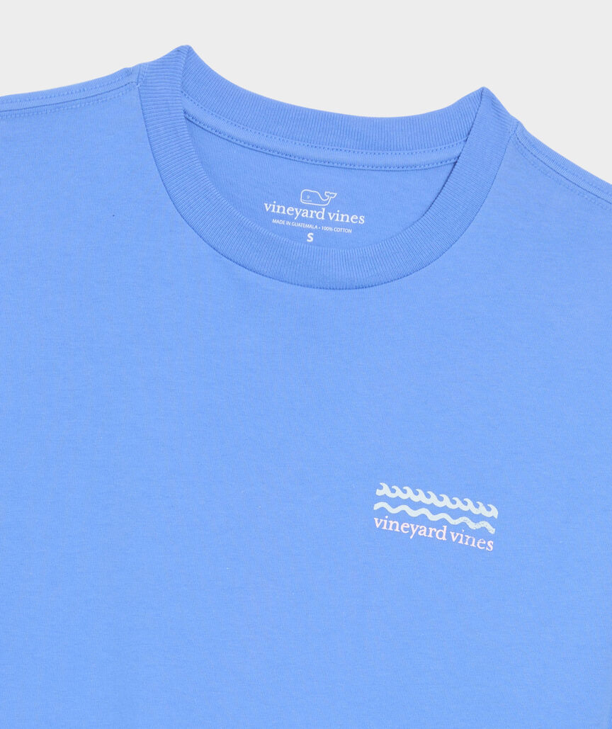 Women's Wine Wave Stack Boyfriend Crew Short-Sleeve Tee