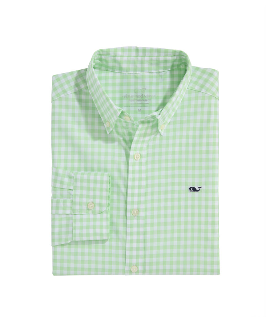 OUTLET Performance Nylon Gingham Shirt
