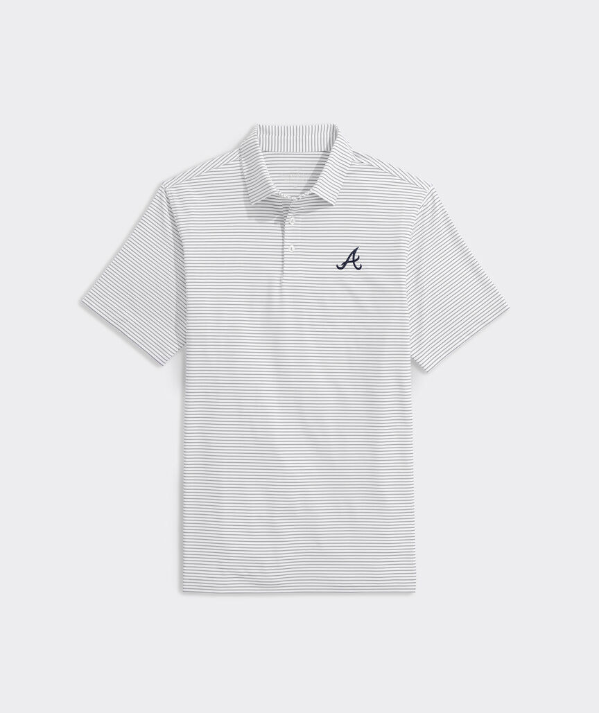 Atlanta Braves Bradley Stripe Sankaty Polo
