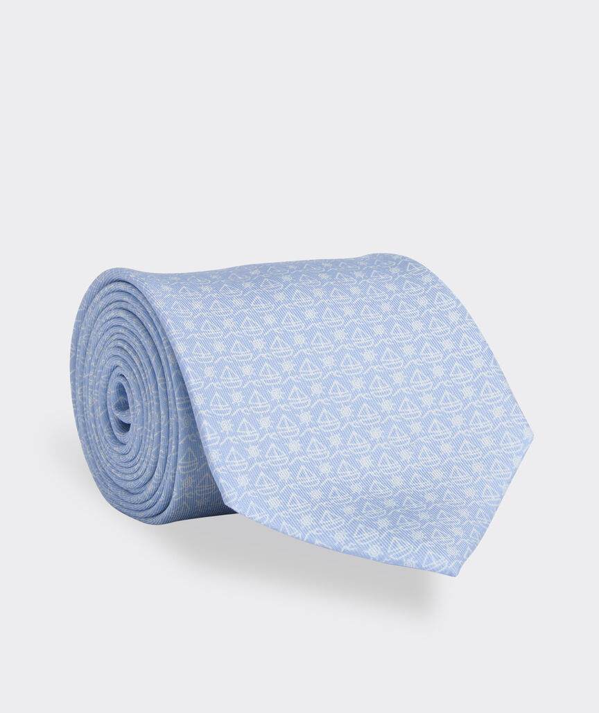 Simple Sailboat Silk Tie