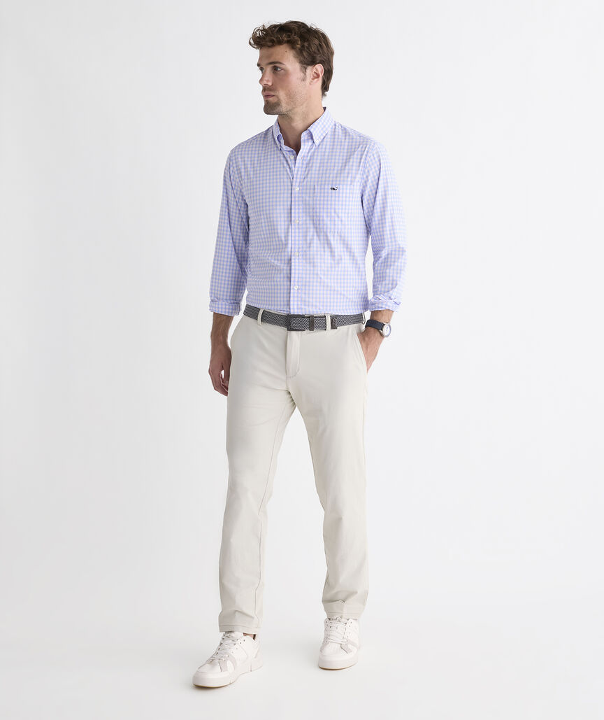 Performance Lemon Shark Gingham Featherweight Shirt