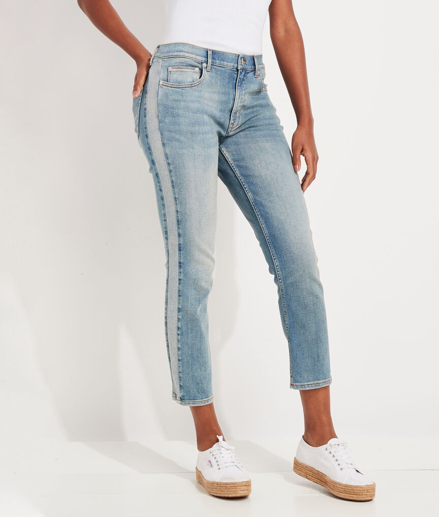 Straight Crop Paneled Jamie High-Rise Jeans