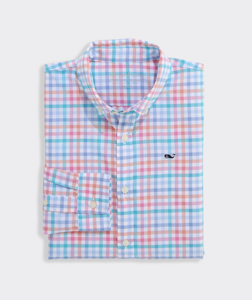 Boys' Performance Mangrove Tattersall Featherweight Shirt