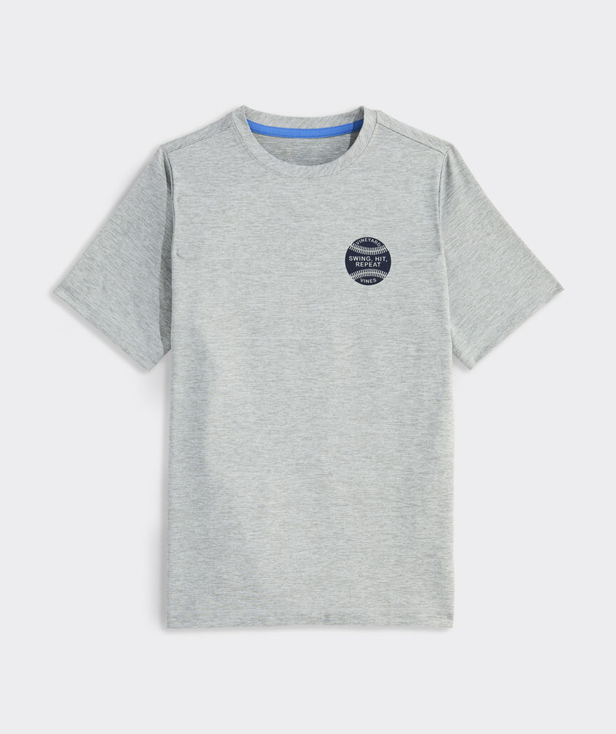 Boys' Swing Hit Repeat Short-Sleeve Harbor Sun Performance Tee