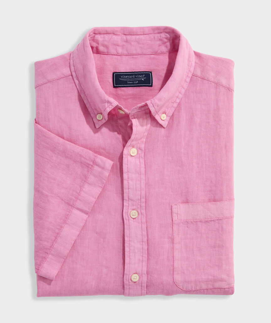 Surfside Solid Linen Short-Sleeve Shirt