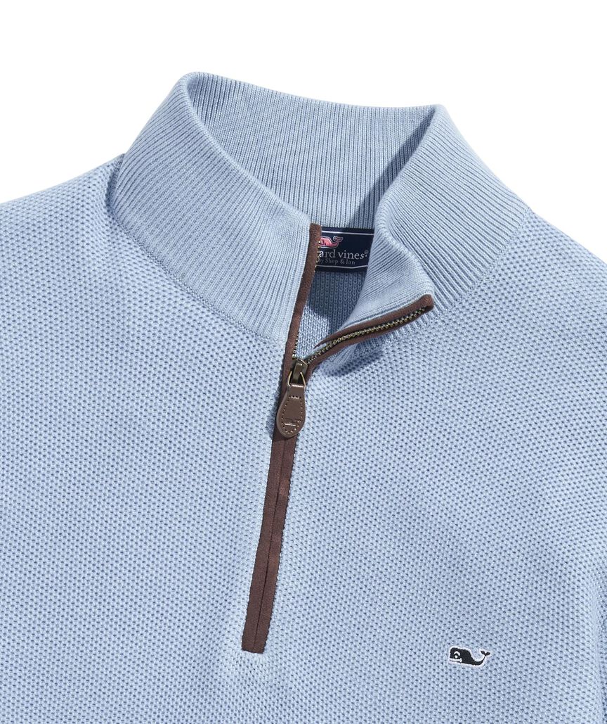 OUTLET Honeycomb Quarter-Zip Sweater