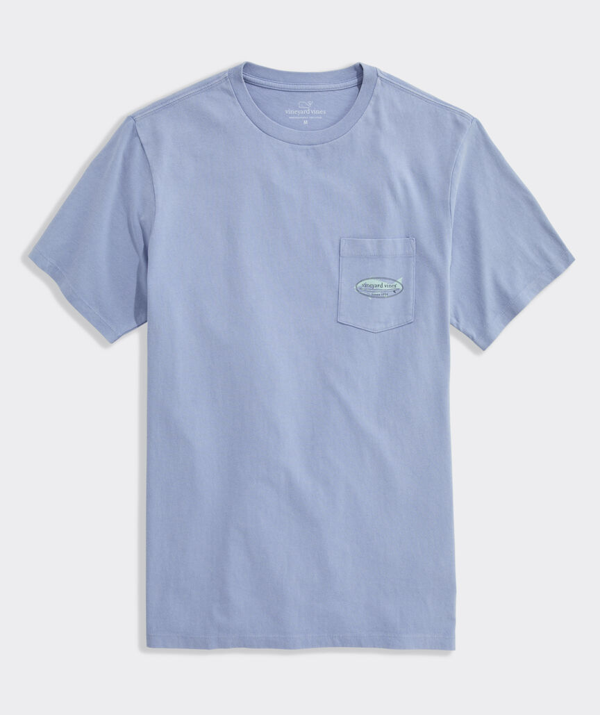 Fish Surf Icon Short-Sleeve Pocket Tee