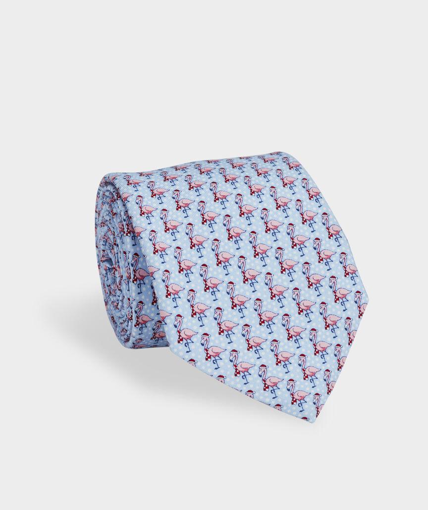 Jolly Flamingos Christmas Tie