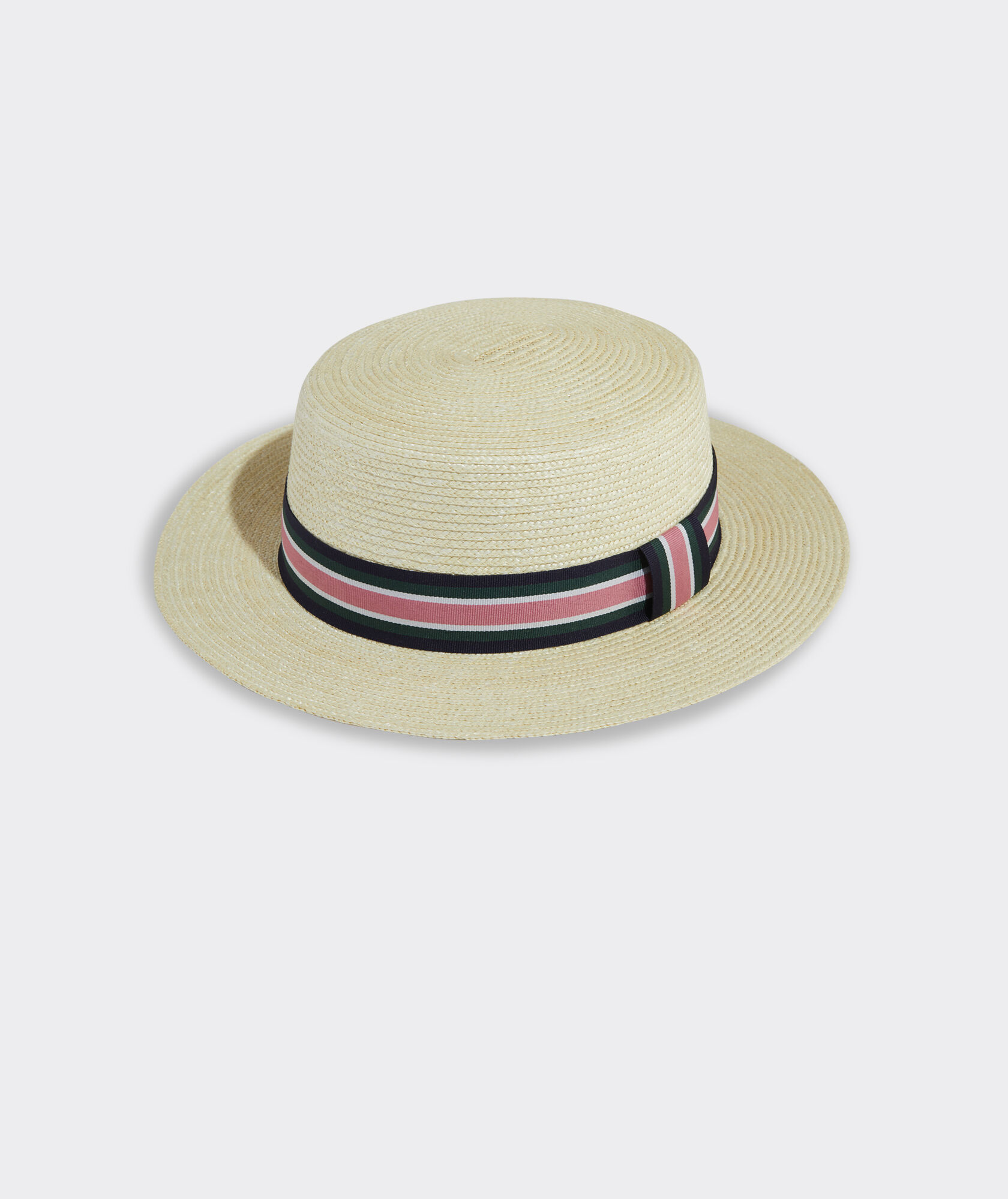 Kentucky Derby Grosgrain Straw Boater Hat