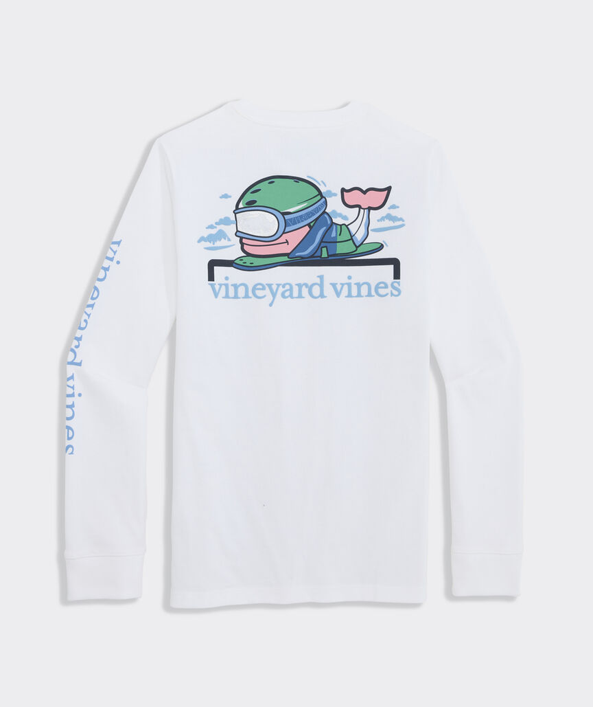 Boys' Pro Snowboard Whale Long-Sleeve Pocket Tee