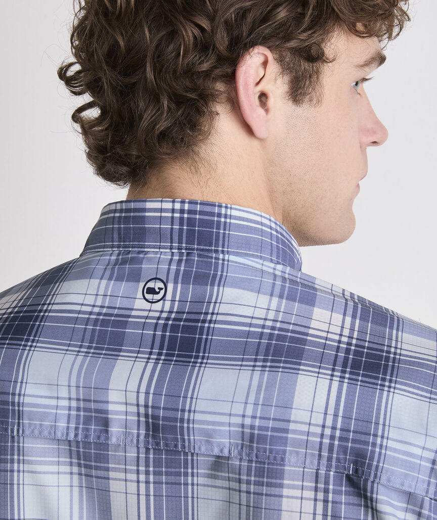 Deepwater Plaid Performance Harbor Shirt