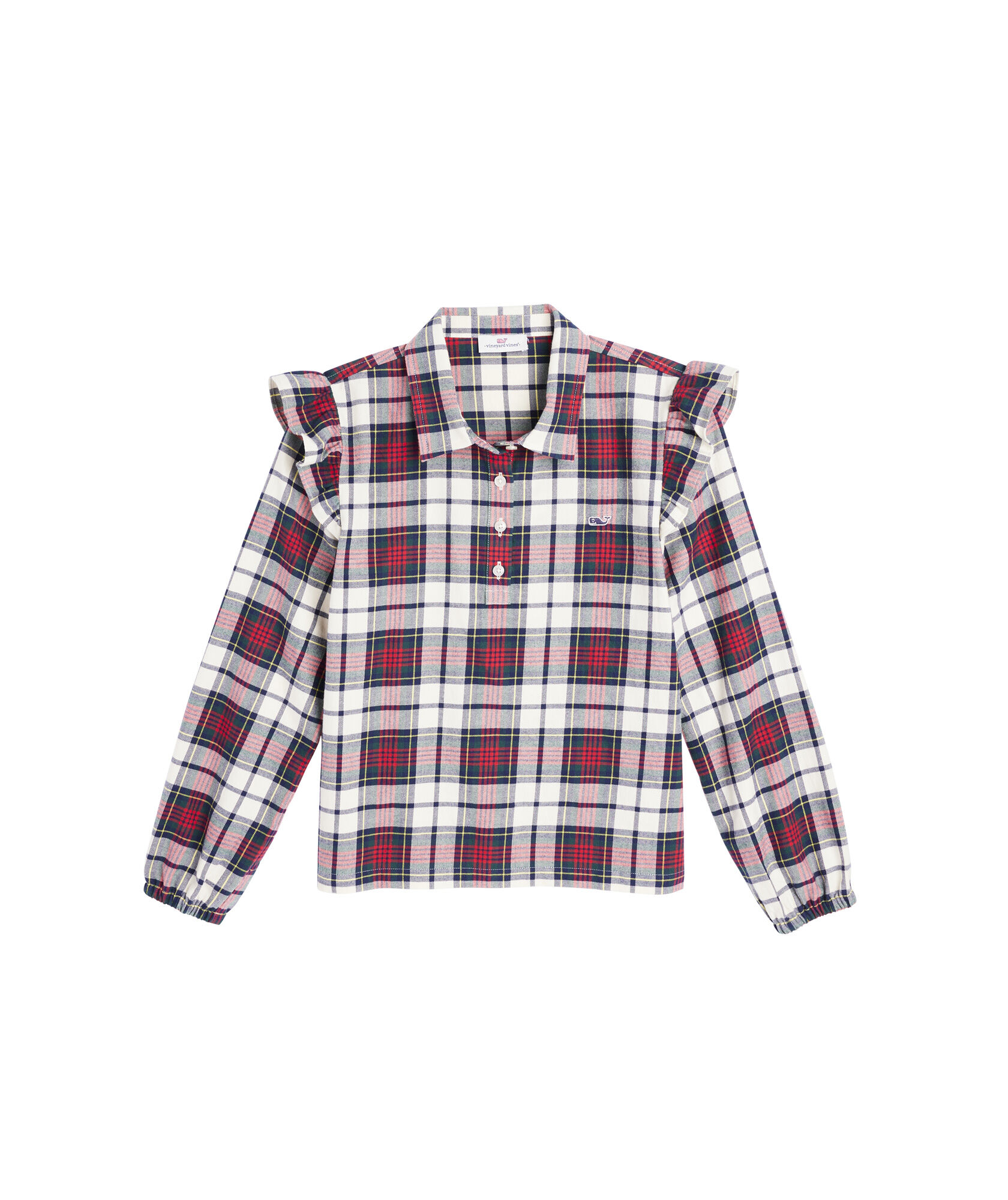 OUTLET Girls' Plaid Flannel Popover