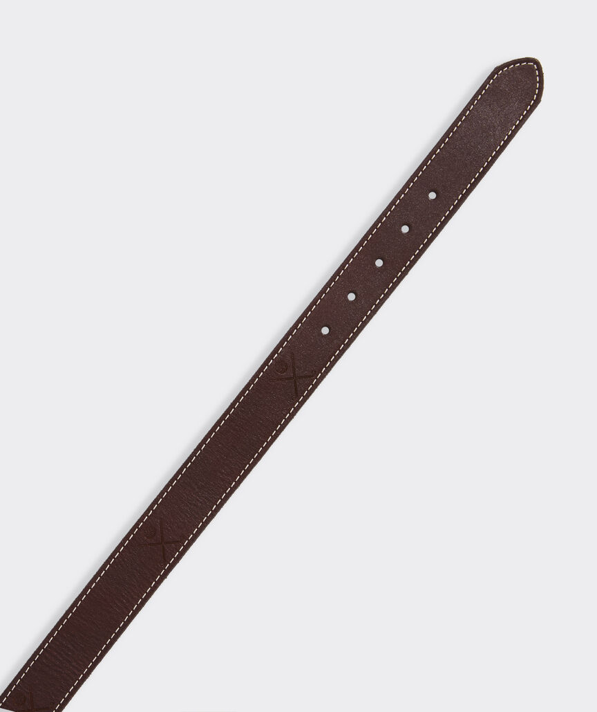 Embossed Golf Leather Belt