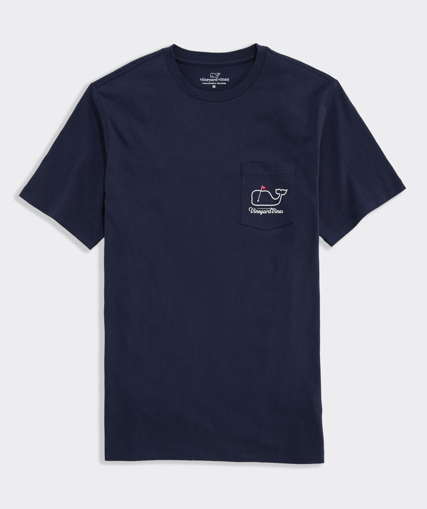 Golf Flag Whale Short-Sleeve Pocket Tee